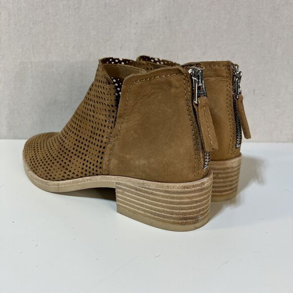 Dolce Vita Tommi Tobacco Brown Tan Suede Ankle Booties Sz. 7.5 - Picture 3 of 6